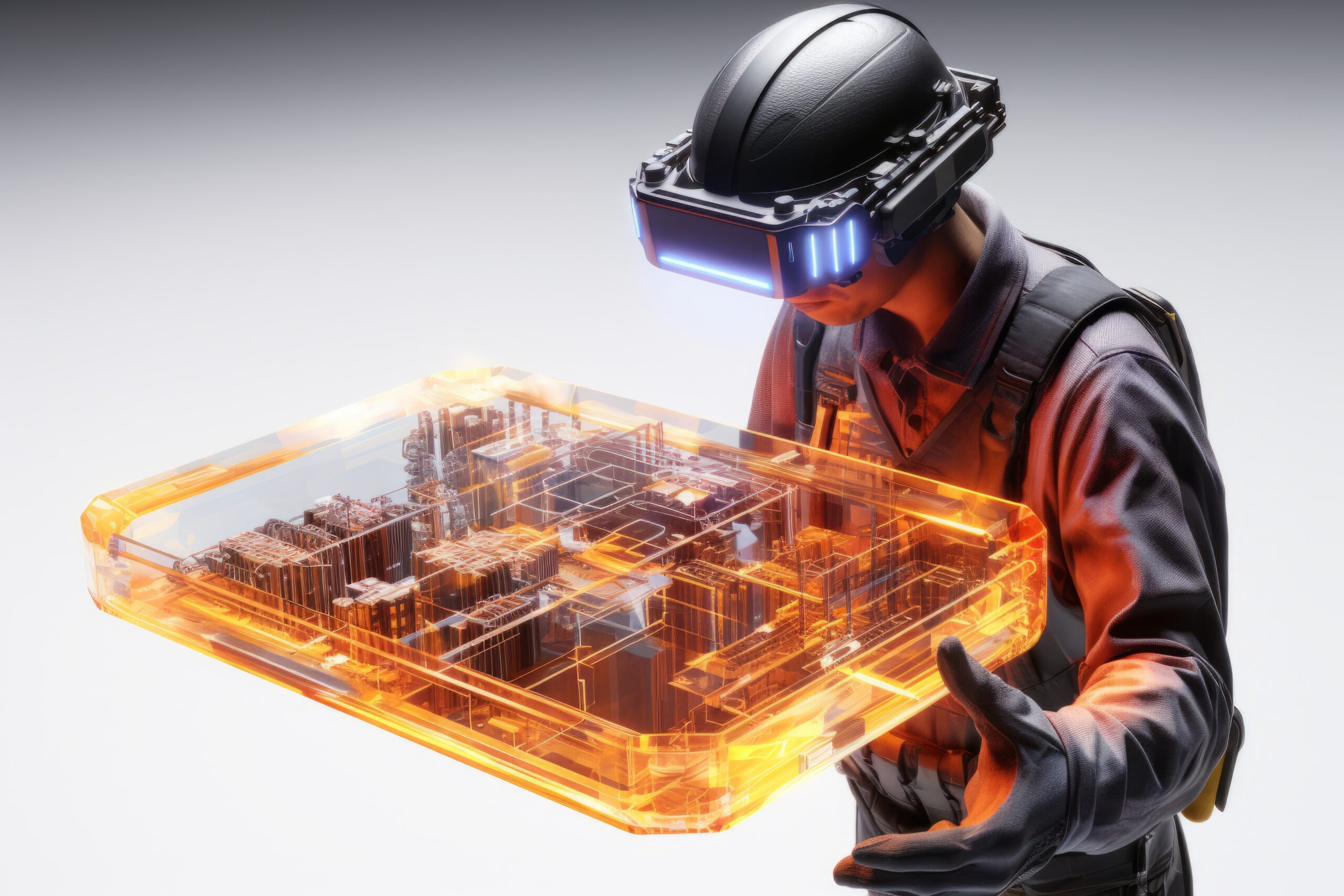 person using ar technology their daily occupation